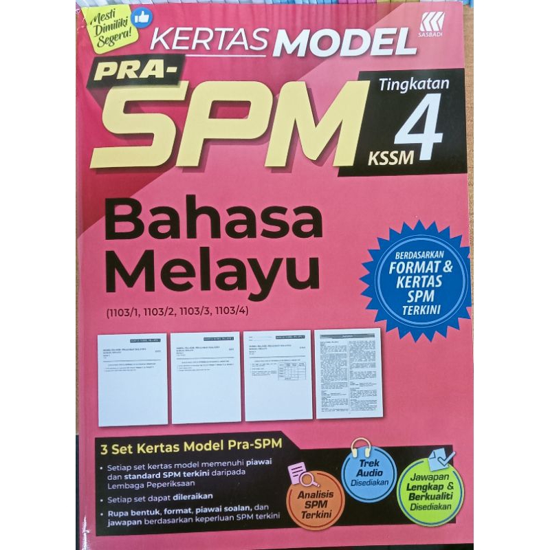 Kertas Model Pra Spm Bahasa Melayu Tingkatan 4 Kssm Edisi 2023 Shopee Malaysia 