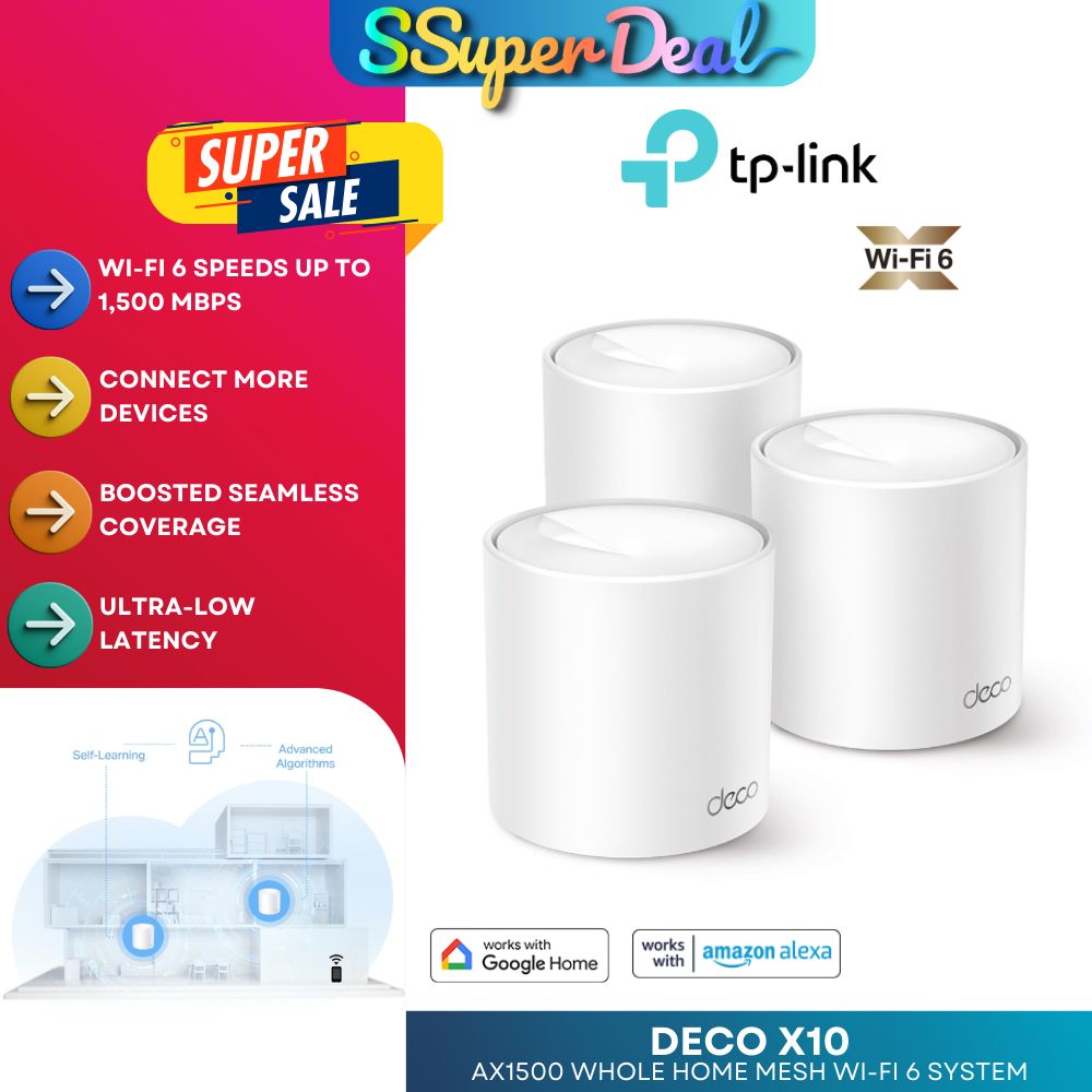 TPLINK Deco X10 AX1500 Whole Home Mesh Wi-Fi 6 System | Shopee Malaysia