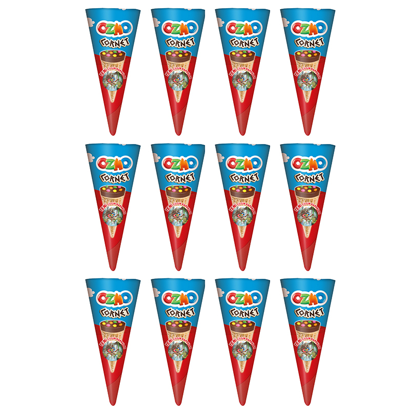 Ozmo Cornet Chocolate Cone (25g) - (Pack of 12) | Shopee Malaysia