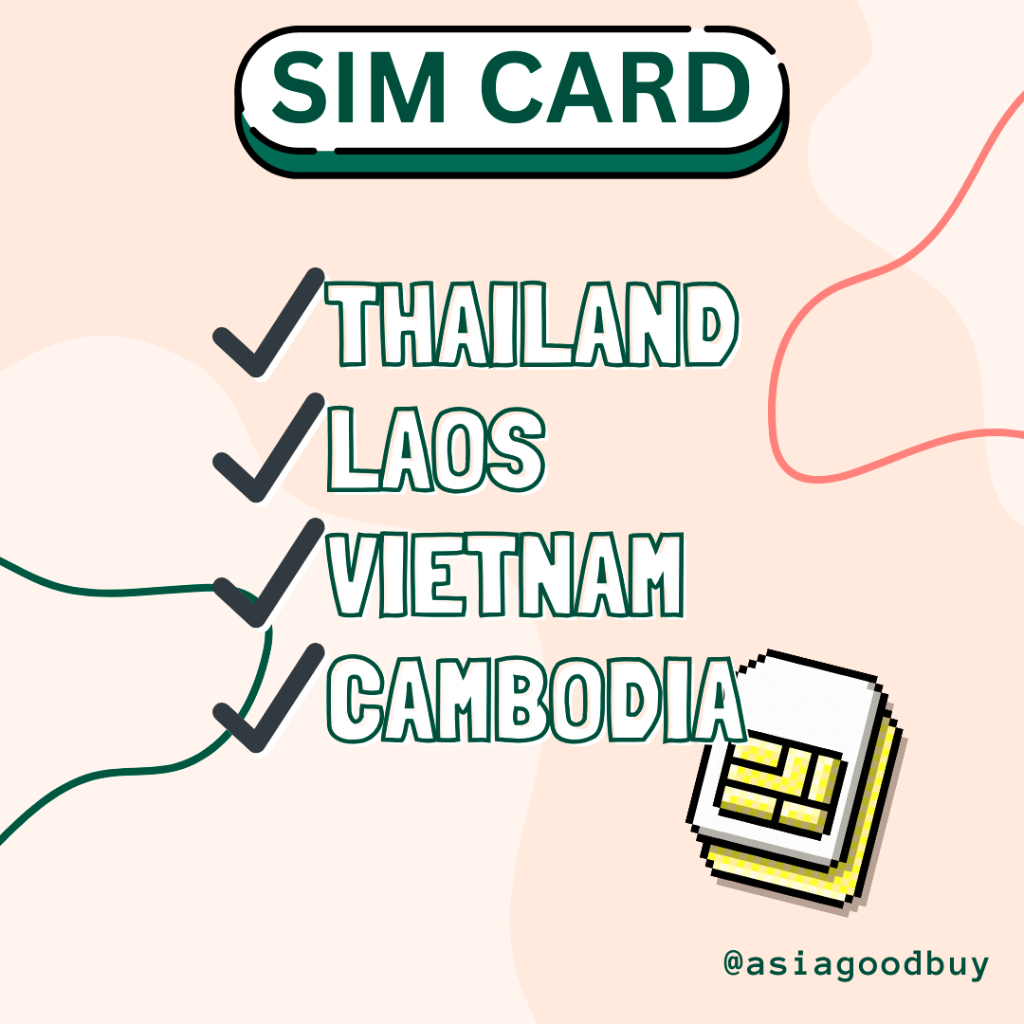 【Thailand,Laos,Vietnam,Cambodia】4G Data SimCard 30days Travel Data Sim