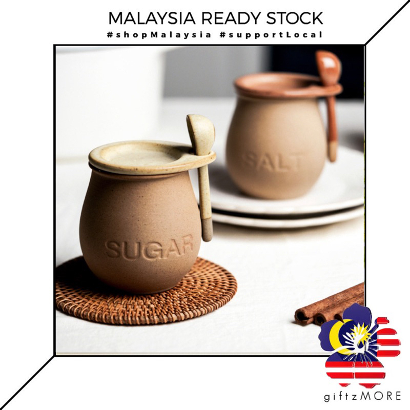 STONEWARE SALT SUGAR JAR Shopee Malaysia