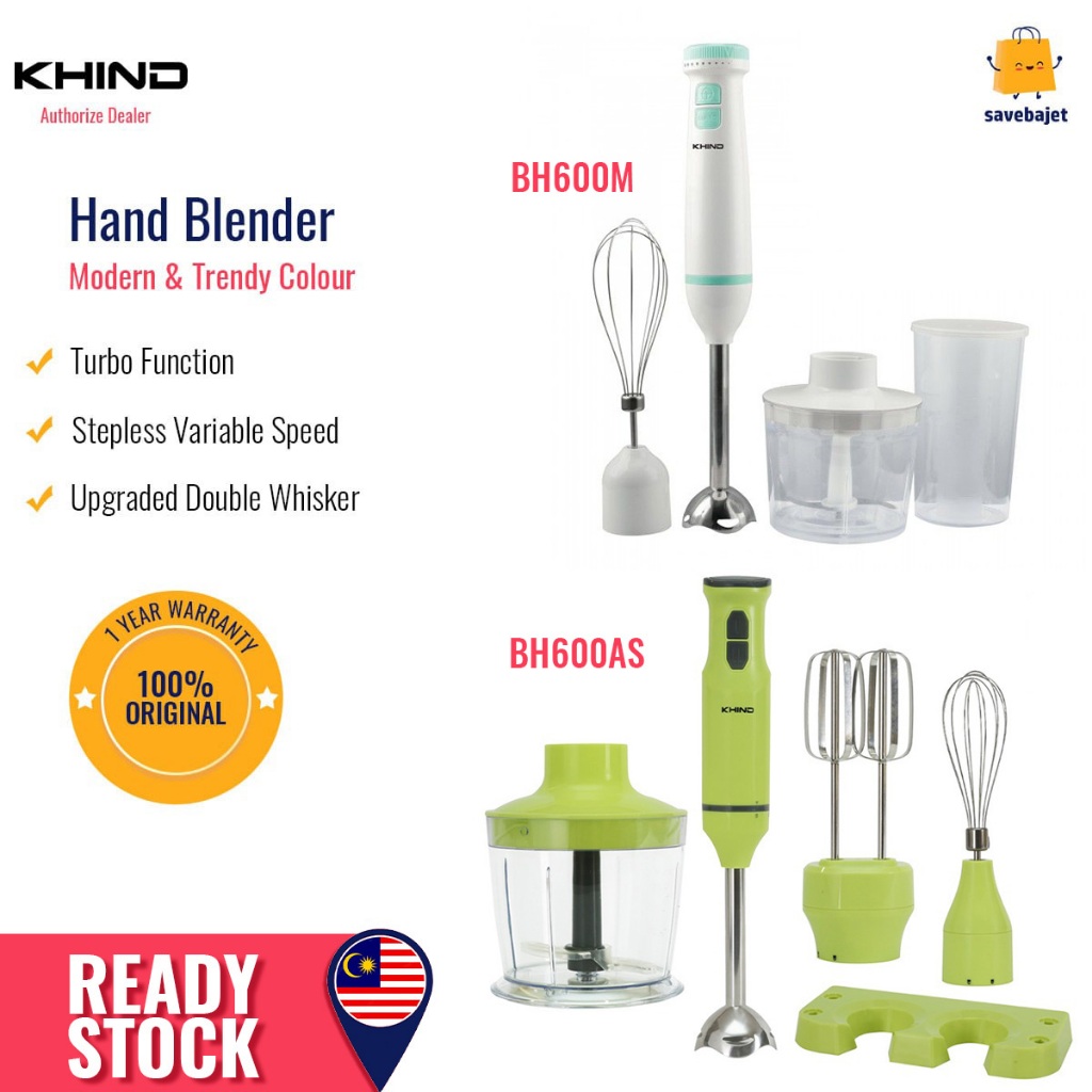 Khind Hand Blender Pengisar Tangan BH600M BH600AS Shopee Malaysia