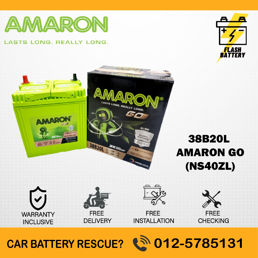 [ Installation Provided ] 38B20L | NS40ZL ] Amaron Go | Car Battery ...