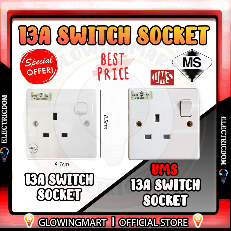 13A SWITCH SOCKET SIRIM APPROVED ORIGINAL [READY STOCK] | Shopee Malaysia