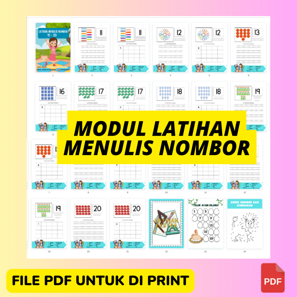 [PDF] Modul Latihan Menulis Nombor | Shopee Malaysia