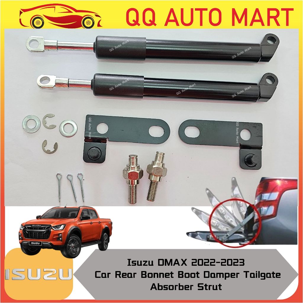 Isuzu DMAX 2022-2023 Car Rear Bonnet Boot Damper Tailgate Absorber ...