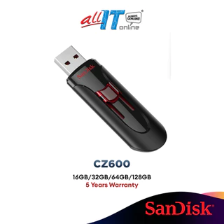 SanDisk USB 3.0 CZ600 Cruzer Glide Retractable USB Flash Drive (16GB/32GB/64GB/128GB)