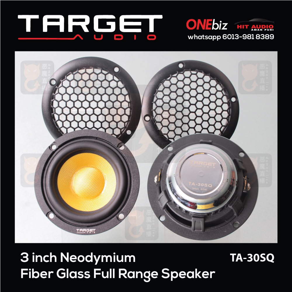 Target Audio 3 inch Neodymium Fiber Glass Full Range Speaker TA30SQ