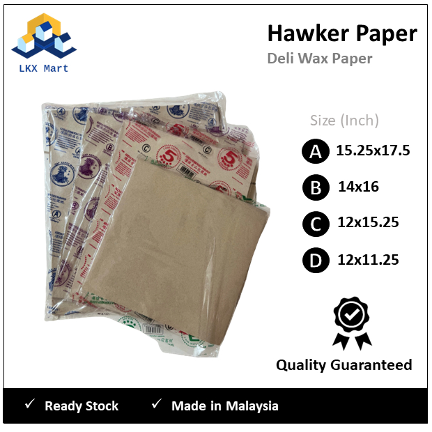 Brown Hawker Paper Food Packaging Kraft Paper Food Wrapping Paper Greaseproof Food Basket Liner