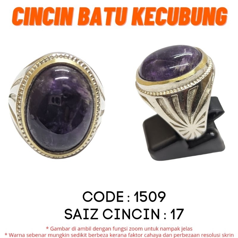 Cincin Batu Kecubung Batu Permata Kecubung Asli Sarung Cincin