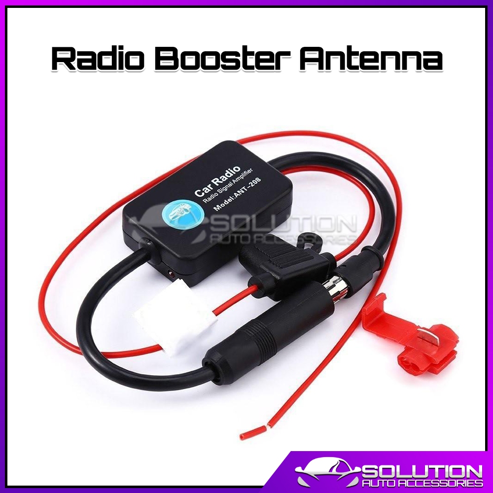 ANT-208 Active Car Radio Antenna AM FM Amplifier Signal Booster 12V ...