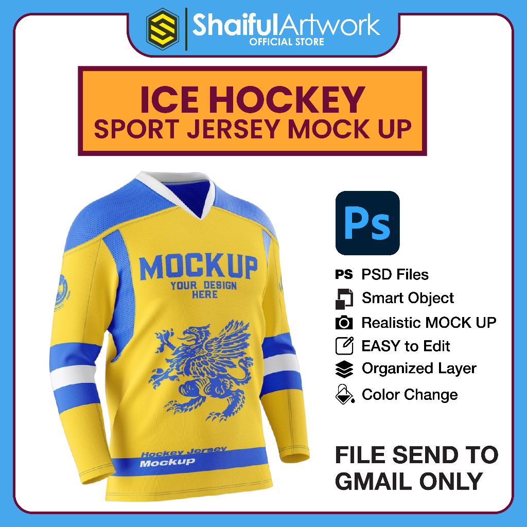 Ice Hockey Jersey Mockup (DIGITAL DOWNLOAD) Shopee Malaysia