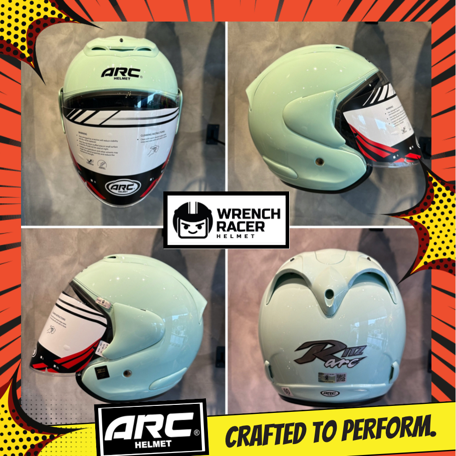 Helmet ARC Ritz ★Pastel & Modern Color V2★ - Modern Grey / Pastel Pink ...