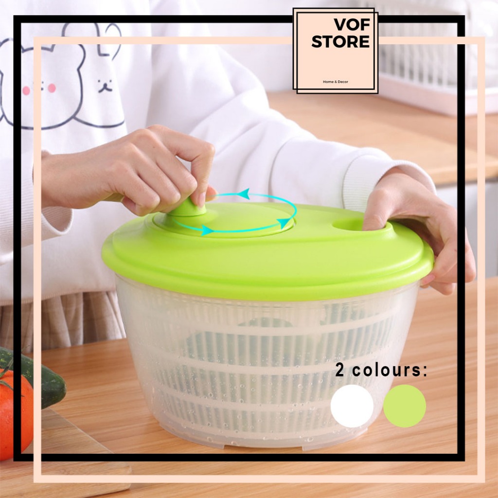 SALAD SPINNER VEGETABLE SPINNER WATER SEPERATOR PEMUTAR SALAD WASHING SALAD DEHYDRATOR CUCI