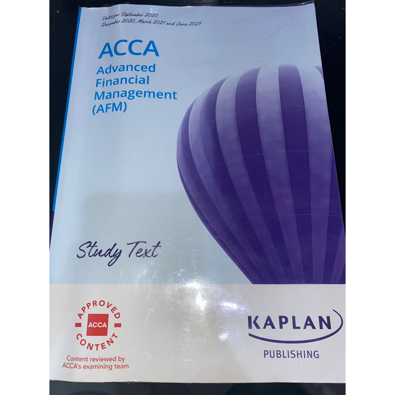 Kaplan AFM Study Text (FREE past year question) | Shopee Malaysia