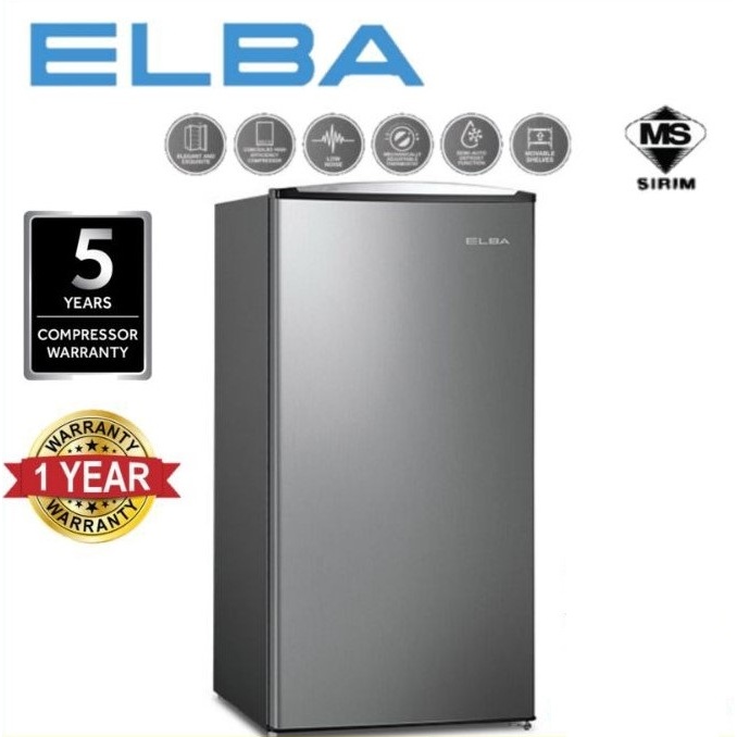 (IPOH AREA)ELBA Single Door Refrigerator 185L ERN1854(SV) Semi Auto