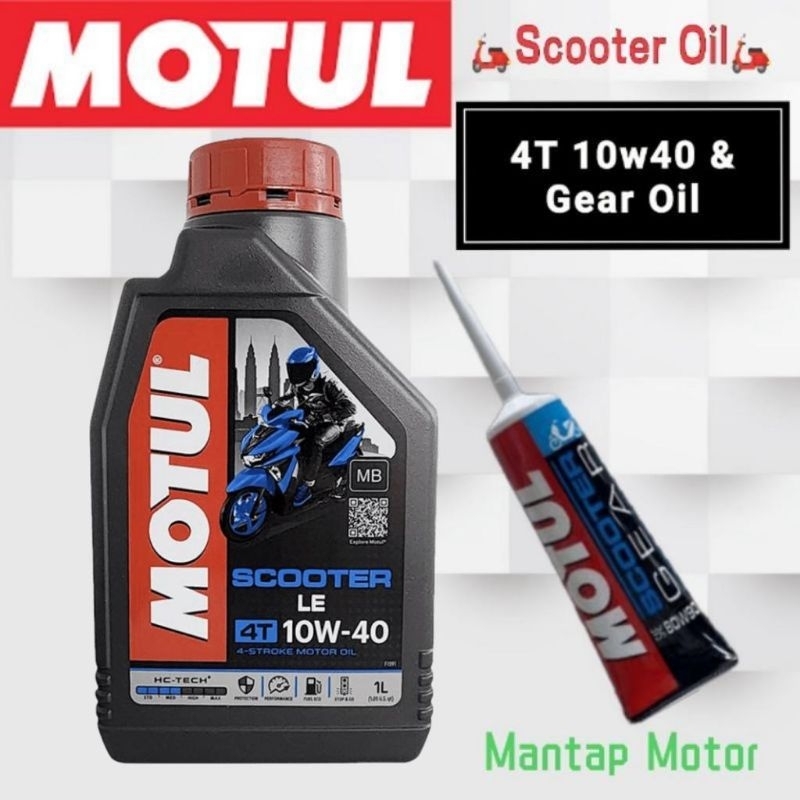 MOTUL Engine Oil Scooter 4T 10w40 Gear Oil 5w40 Motul Scooter Shopee
