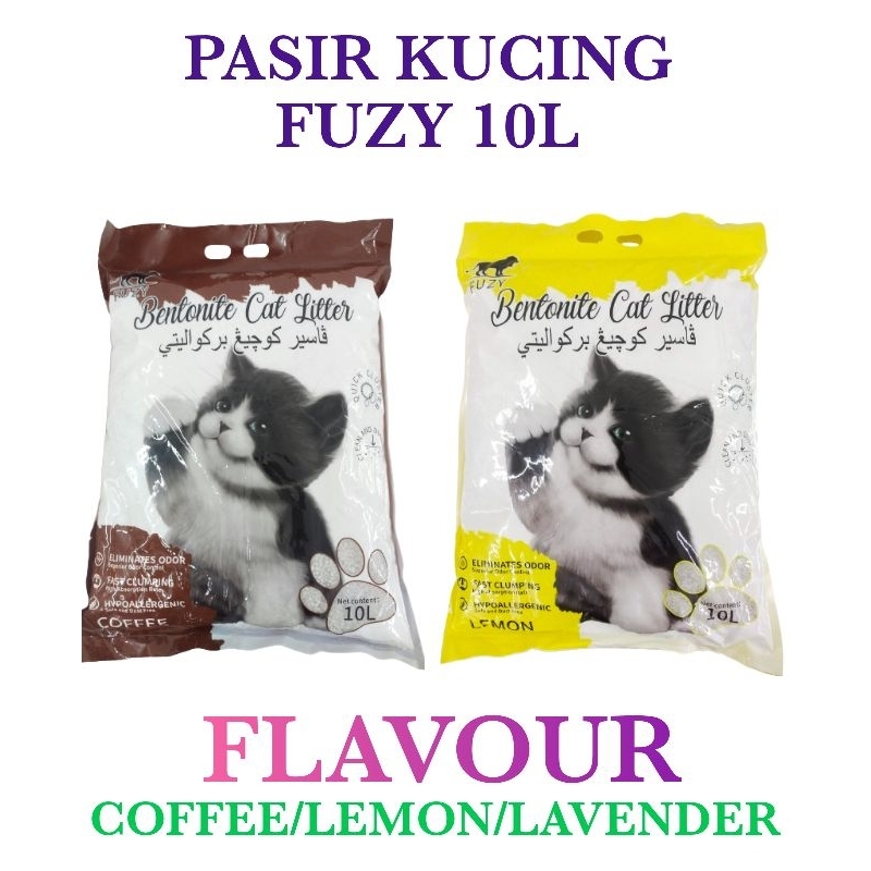 PASIR KUCING MURAH FUZY 10L(LEMON/COFFEE/LAVENDER) | Shopee Malaysia