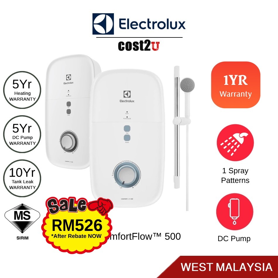 Electrolux ComfortFlow™ 500 Instant Water Heater (DC pump) EWE361KB