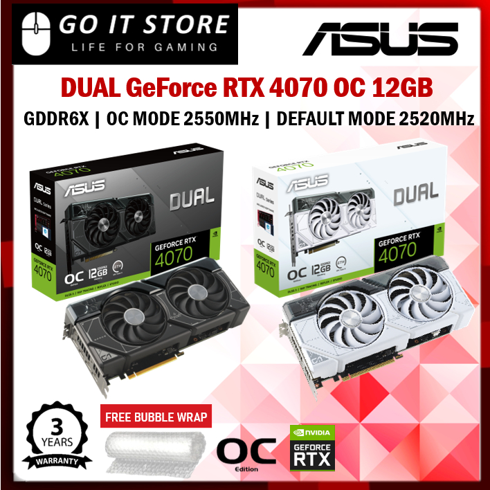 ASUS Dual GeForce RTX4070 OC / RTX4070 white OC Edition12GB GDDR6X ...