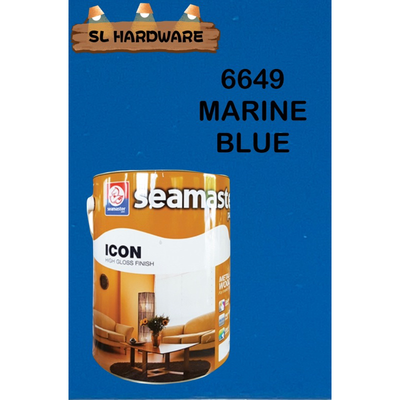 1 LITRE SEAMASTER ICON HIGH GLOSS FINISH (CAT MINYAK) (6649 MARINE BLUE ...