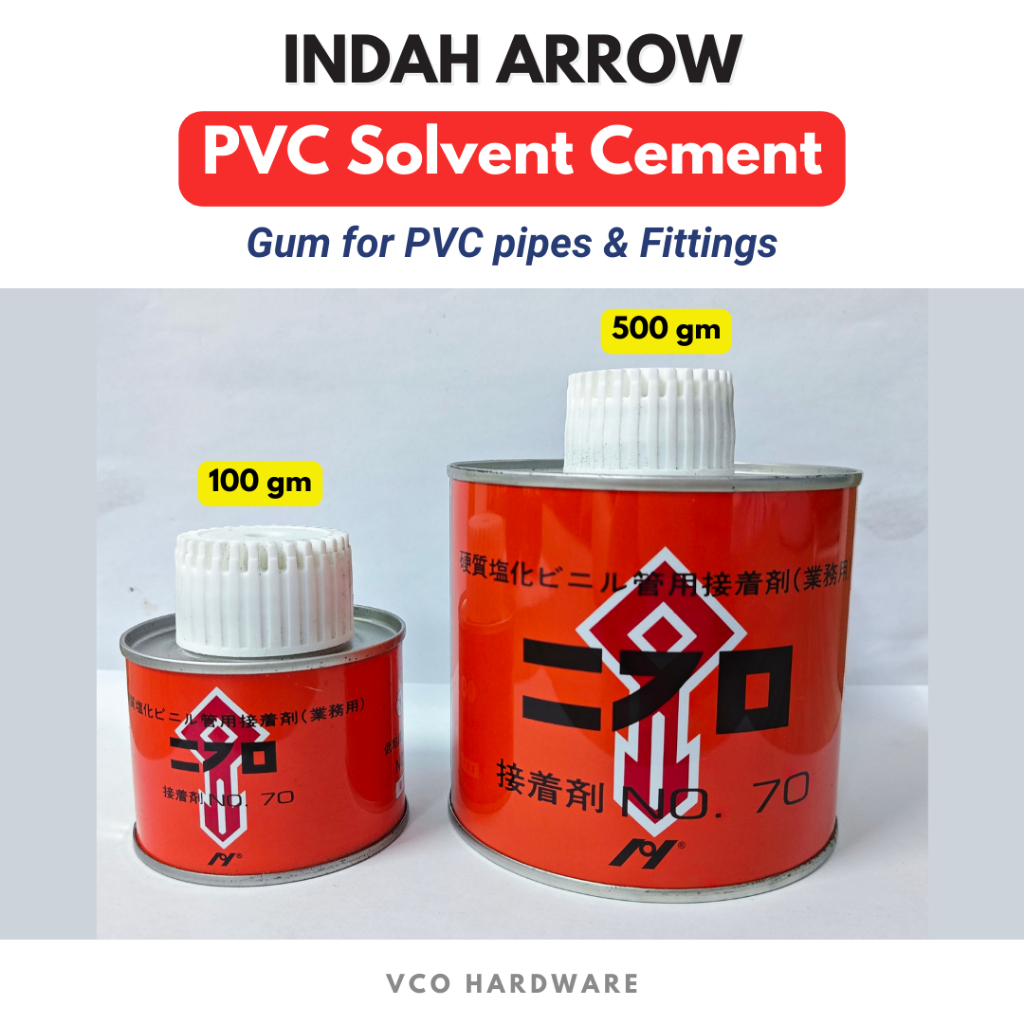 [ 100 gm / 500 gm ] Indah Arrow PVC Pipe Solvent Cement/ Glue Gum Paip