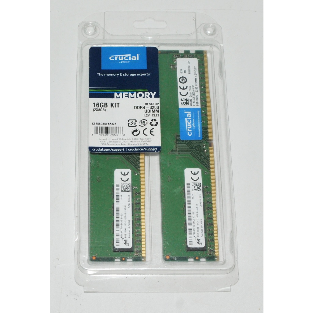 Memoria RAM Crucial DDR4 ECC UDIMM 16GB 3200MHz - Para Servidores