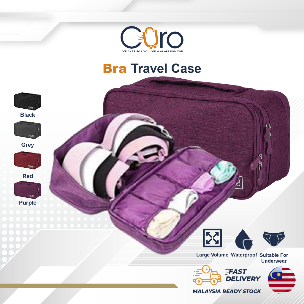 CURO Bra Travel Case Underwear Organizers Travel Storage Dividers Box ...