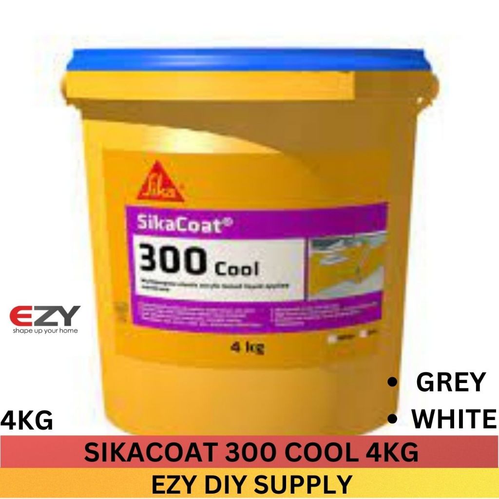 SIKA COAT 300 COOL 4KG FOR ROOFTOP AND BELCONY | Shopee Malaysia