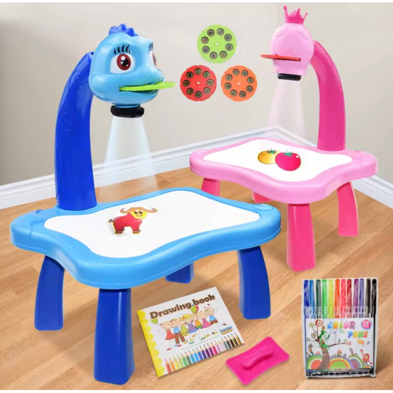 Children Led Projector Art Drawing Table Toys Kids Painting Board Desk ...