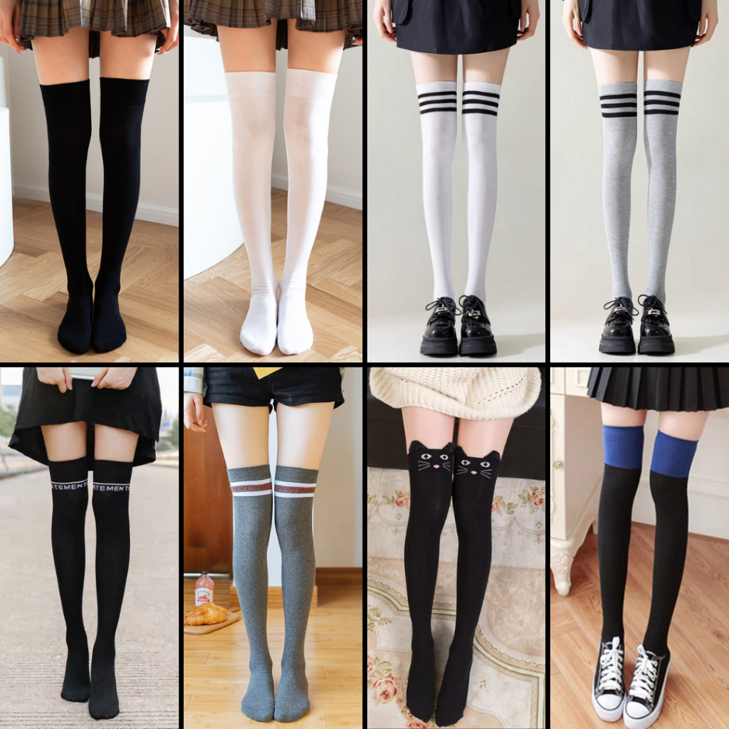 ️KNEE SOCKS ️ Girl Japan Korea JK College Style Thigh High Over Knee ...