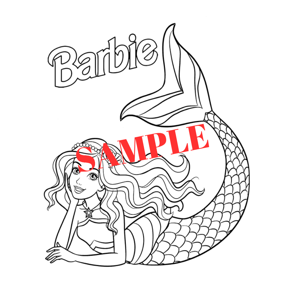 PDF 30 Pictures Barbie Printable Colouring Pages Shopee Malaysia