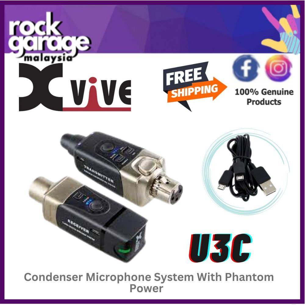 Xvive U3C Condenser Microphone System With Phantom Power For Condenser ...
