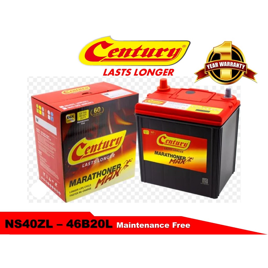 Century Marathoner Max Ns40zl Mf Battery 46b20l For Honda City Jazz