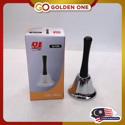 Anti Rust Metal Hand Held Bell/Handheld Icecream Bell/Ordering Bell Jingle Bells/ Loceng Tangan