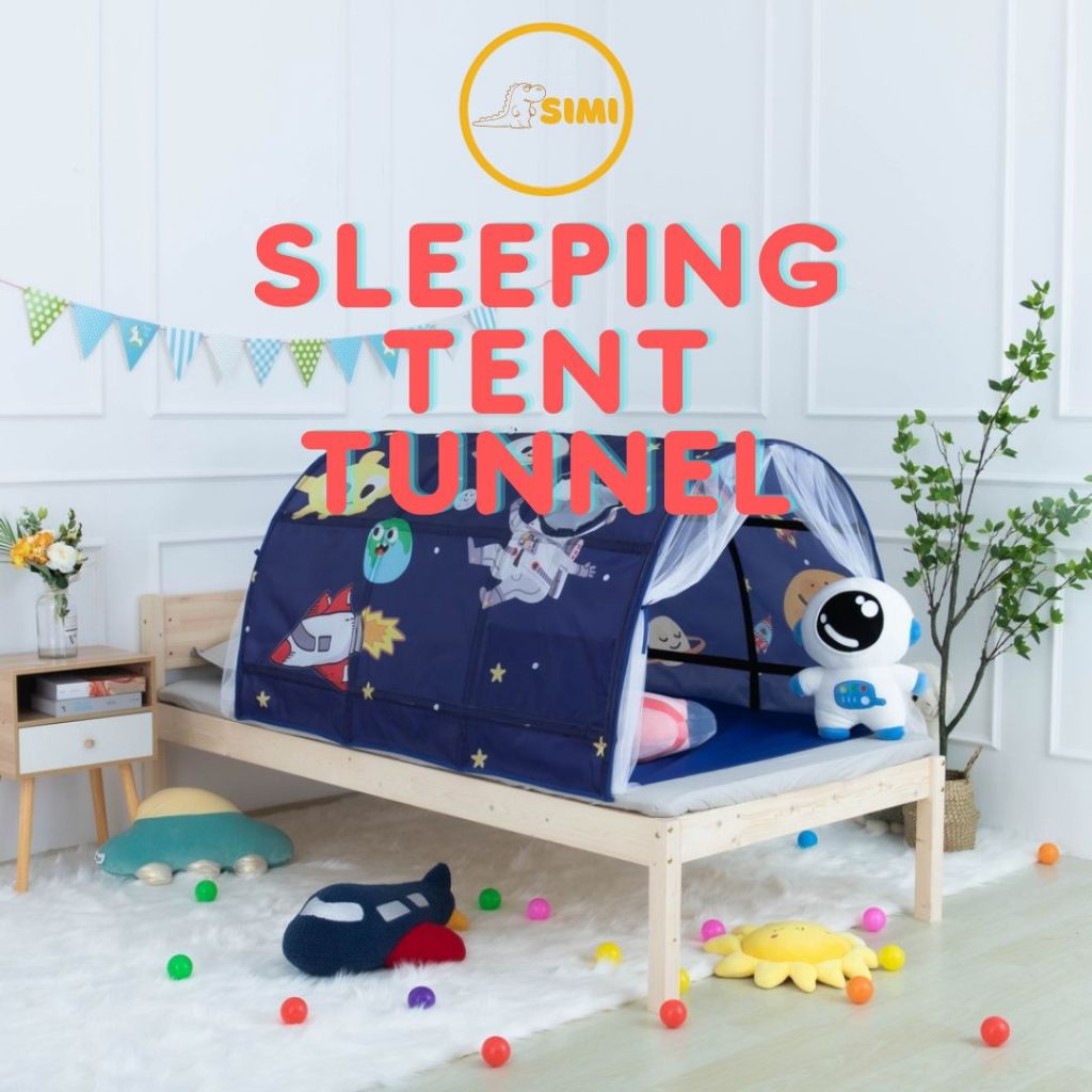 Children Bed tent Baby Tunnel Tent for Kids Playhouse Khemah Budak