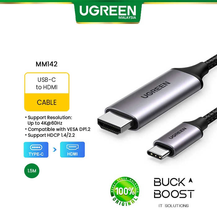 Cable Usb-c a Hdmi 4K@60hz, 2 Metros