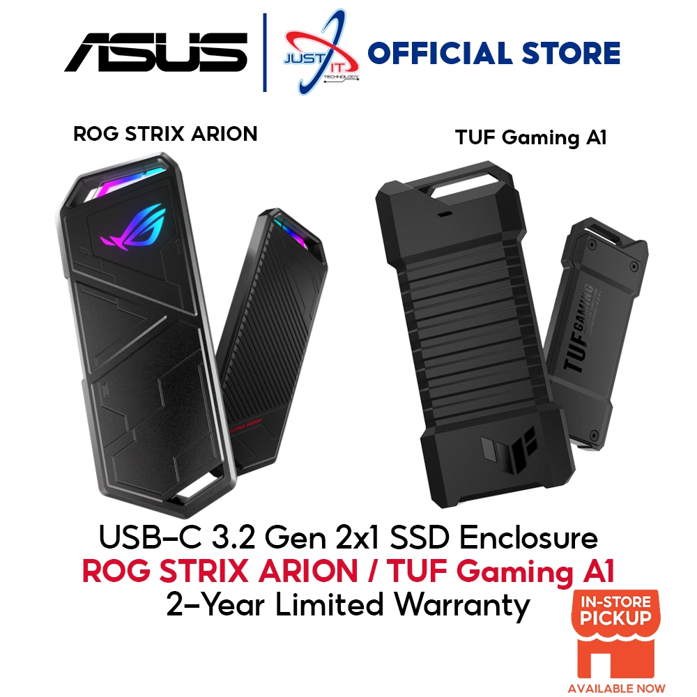 Asus Rog Strix Arion Tuf Gaming A1 M2 Nvme Ssd Enclosure Type C Shopee Malaysia