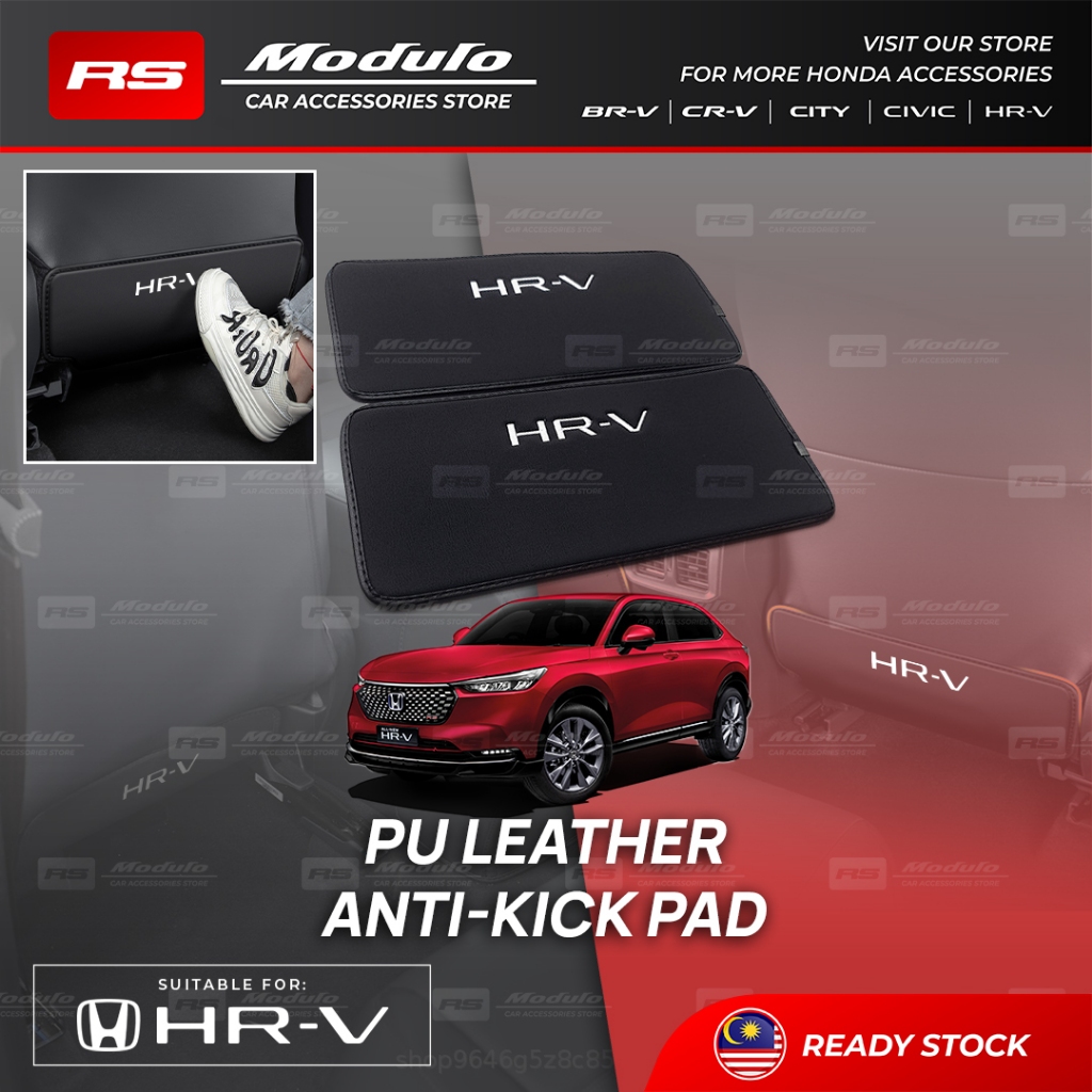 [𝐀𝐍𝐓𝐈 𝐊𝐈𝐂𝐊 𝐏𝐀𝐃] Honda HRV 2022 2024 Premium Leather Back Seat Cover