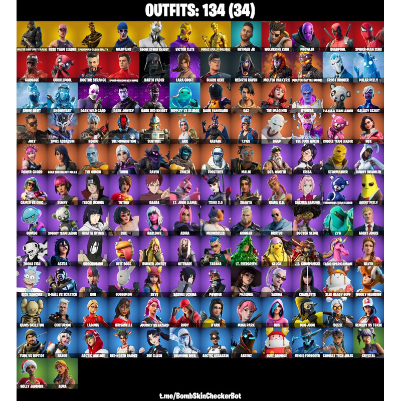 Fortnite Account Stacked 134 Skins TTS800 | Shopee Malaysia