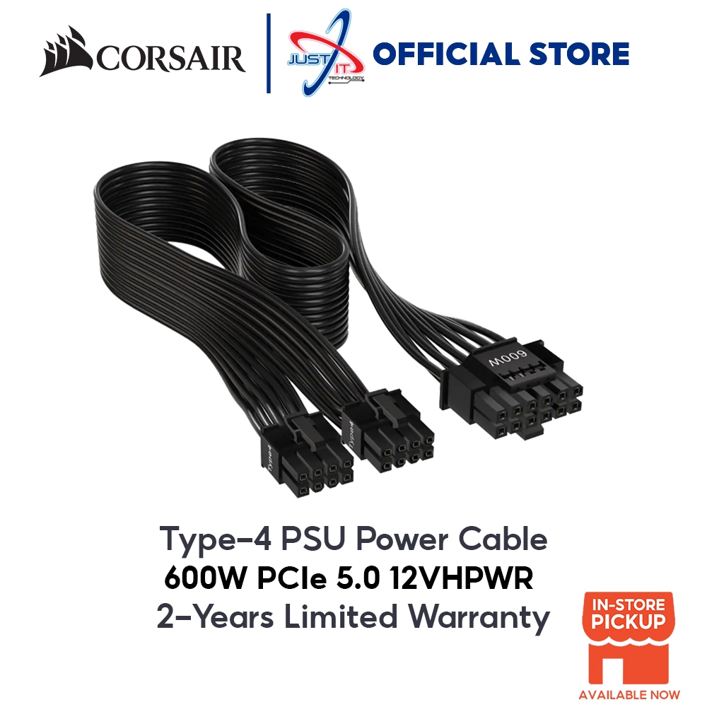 Câble Corsair 600W PCIe 5.0 12VHPWR Type 4 (CP-8920284)