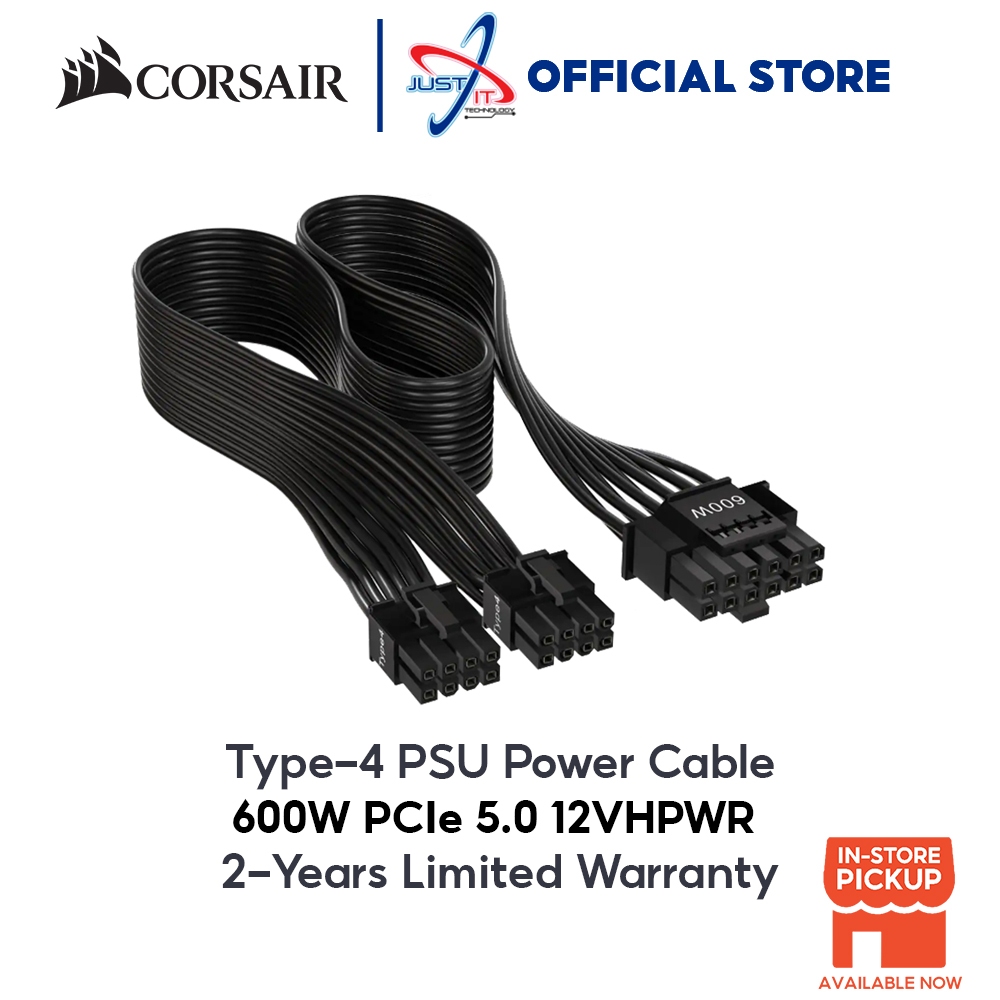 CORSAIR 600W PCIe 5.0 12VHPWR Type4 PSU Power Cable ( CP8920284