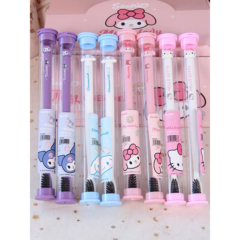 [Ready Stock] Hello Kitty Melody Cinnamoroll Kuromi Toothbrush | Shopee ...