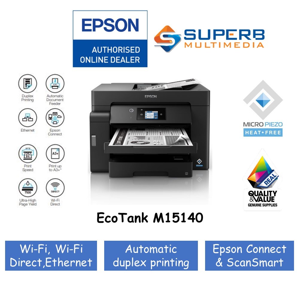 Epson Ecotank Monochrome M15140 A3 Wi Fi Duplex All In One Ink Tank Printer Shopee Malaysia 1786