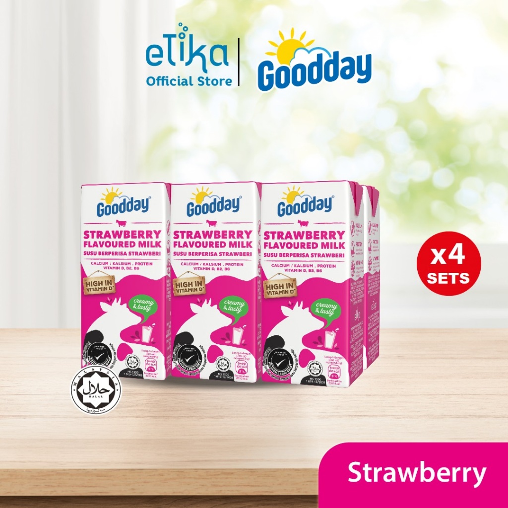 Goodday UHT - Chocolate/Strawberry/Full Cream/Low Fat Milk (200ml x 6 ...