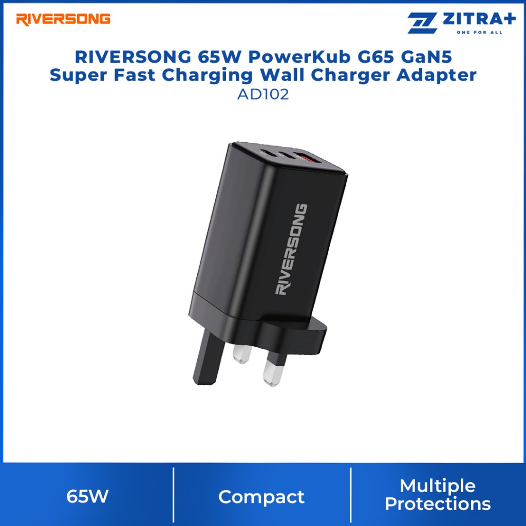 RIVERSONG 65W PowerKub G65 GaN5 Super Fast Charging Wall Charger ...