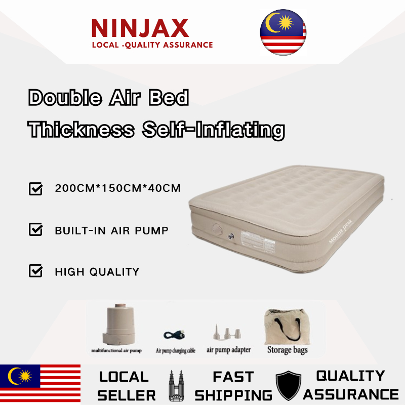 【24HR SHIP】Double Air Bed Air Mattress with Builtin Air Pump Thickness