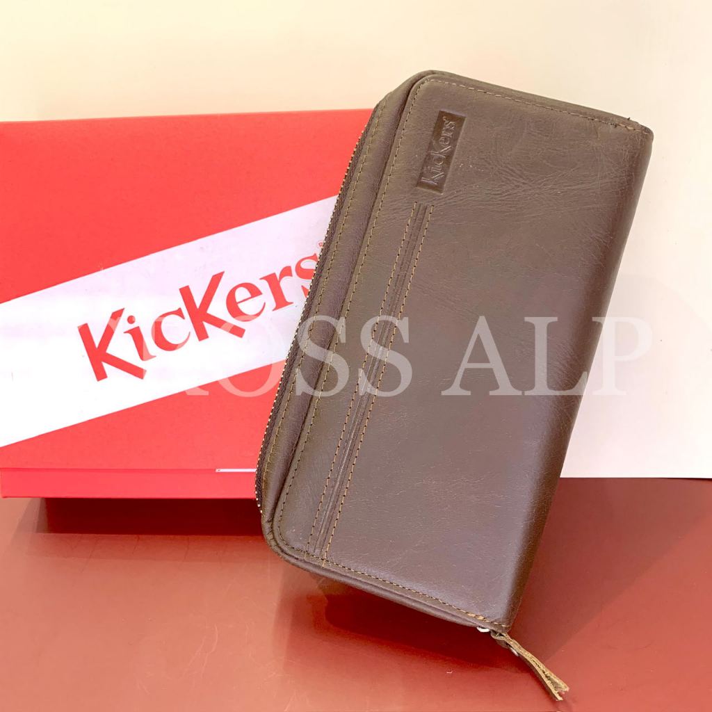 Kickers Long Purse Zip Wallet Original Genuine Leather 50245