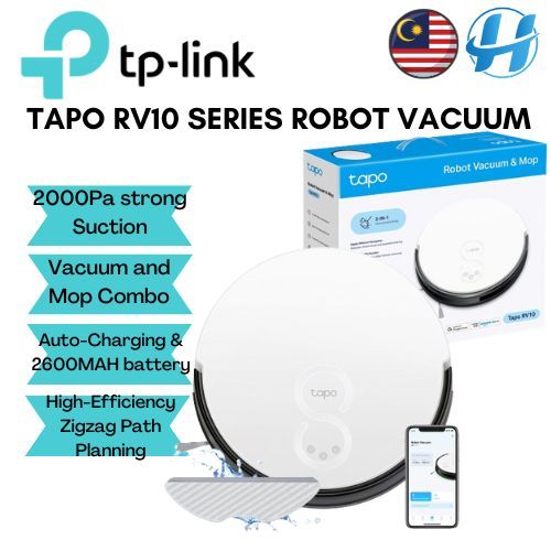 TP-Link Tapo RV10 Lite / RV10 / RV10 PLUS 2000PA Robot Vacuum & Mop ...