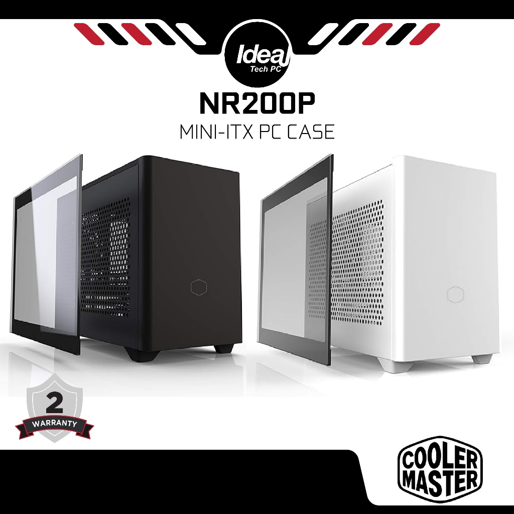 Coolermaster Masterbox Nr200p Black White Tempered Glass Or Vented Panel Small Form Factor